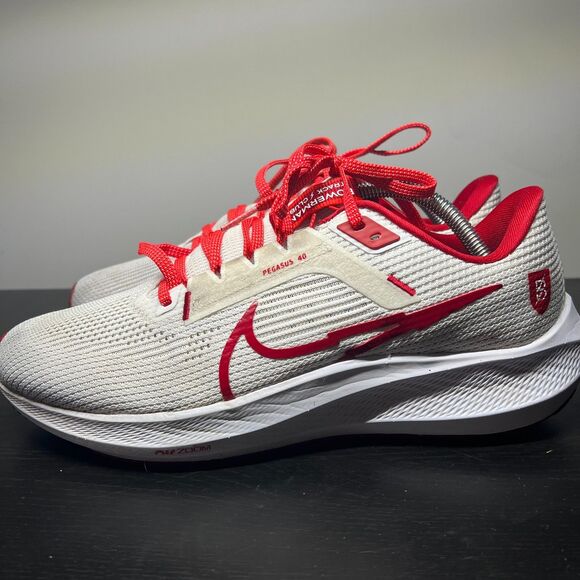 Nike Other - Nike Pegasus 40 Bowerman Track Club Running Shoes Men's US 9.5 White Red